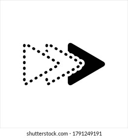 Vector black icon for ahead