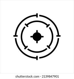 Vector black icon for aim
