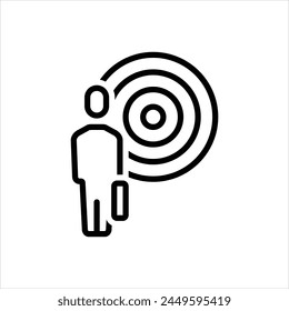 Vector black icon for aim