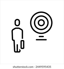 Vector black icon for aim