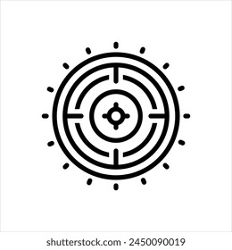 Vector black icon for aim