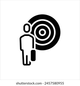 Vector black icon for aim