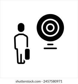 Vector black icon for aim