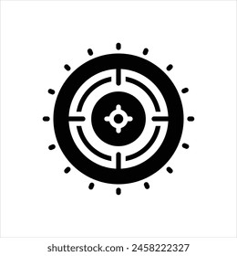 Vector black icon for aim