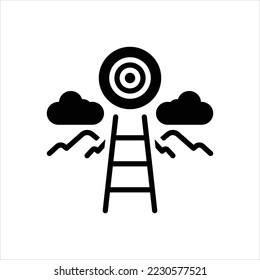 Icono negro vector para objetivos