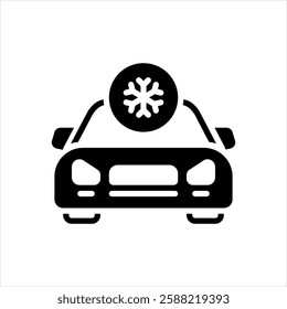 Vector black icon for air conditioning