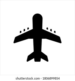 Vector black icon for airline