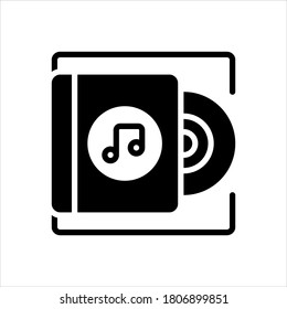 Icono negro vector para álbum