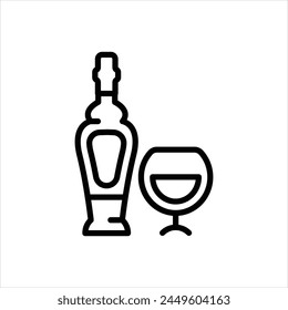 Icono negro de Vector para alcohol