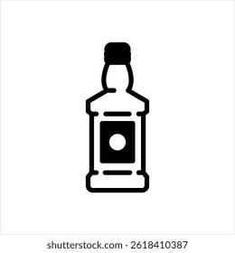Icono negro del Vector para el alcohol