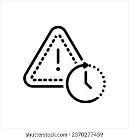 Vector black icon for alert durations