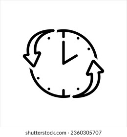 Vector black icon for all time