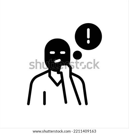 Vector black icon for alleged