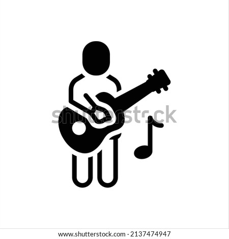 Vector black icon for amateur