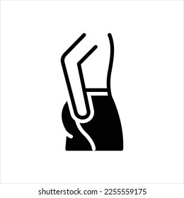 Vector black icon for anal