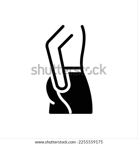Vector black icon for anal