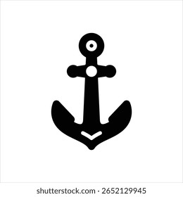 Vector negro icono para ancla