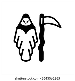 Vector black icon for angel of death