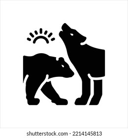Icono negro vector para animales