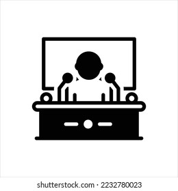 Vector black icon for announce