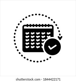 Vector black icon for annual
