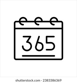 Vector black icon for annual