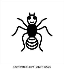 Vector black icon for ant