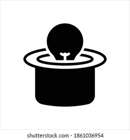 Vector black icon for appearing