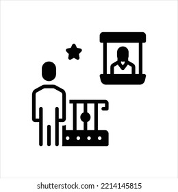 Vector black icon for appears