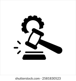 Vector black icon for appellate practice