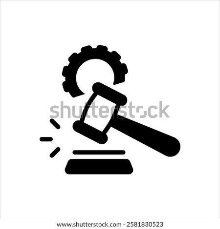 Vector black icon for appellate practice