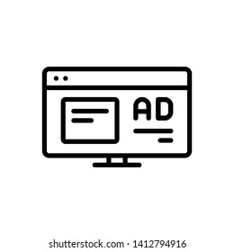 Vector black icon for application ad