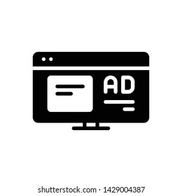 Vector black icon for application ad