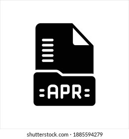 Vektorschwarzes Symbol für apr
