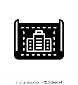 Vector black icon for architect