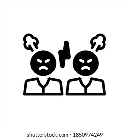 Vector black icon for argue