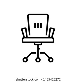 Vector black icon for armchair