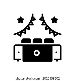 Vector black icon for arrangements