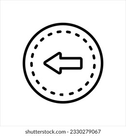 Vector black icon for arrow left 