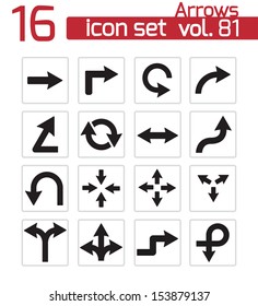  Vector black icon arrows icons