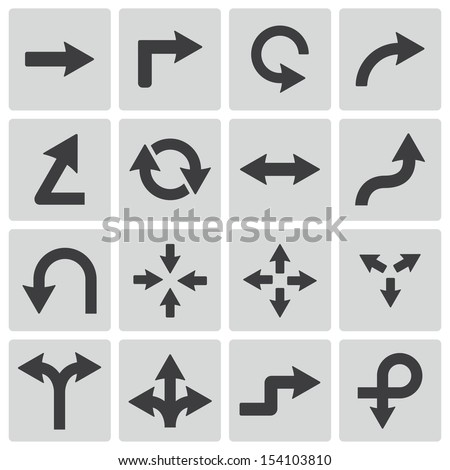 Vector black icon arrows icons