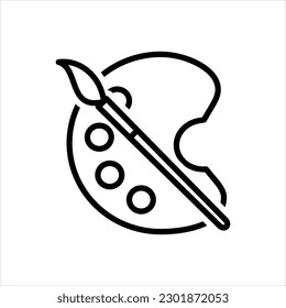 Vector black icon for art