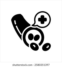 Vector black icon for arterial wellness