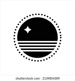 Vector black icon for aruba