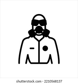 Vector black icon for asbestos
