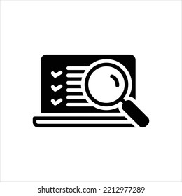 Vector black icon for assess