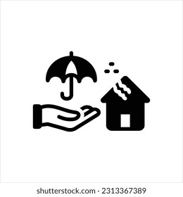Icono negro vector para asegurar