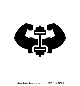Vector black icon for athletic