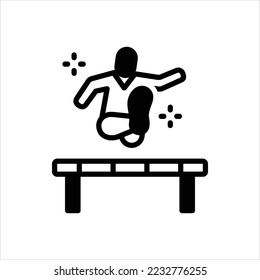 Vector black icon for athletics
