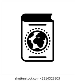 Vector black icon for atlas